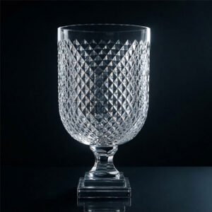 Clear Crystal Trophy Vase